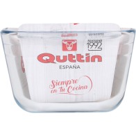 Molde Rectangular Vidrio Hondo 28cm/1,7l Quttin