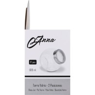 Anna 600ml Glass Jar with Dual Position