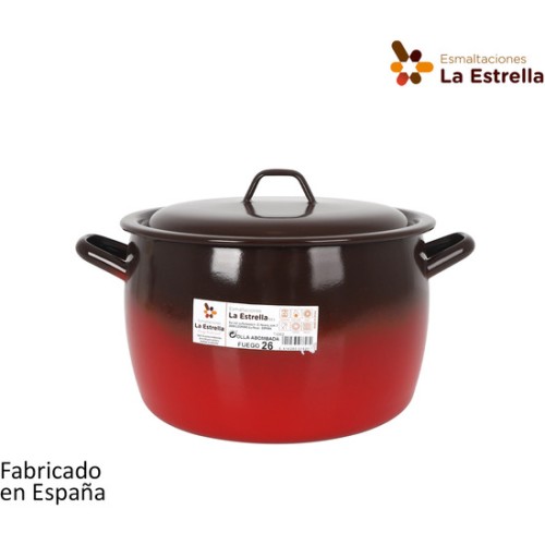 Olla Abombada C/tapa 26cm - 10l Fuego