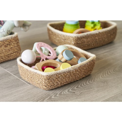 Set 3 Cestas Mimbre Rectangular 26/23/20cm