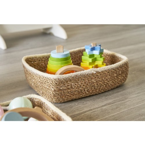 Set 3 Cestas Mimbre Rectangular 26/23/20cm