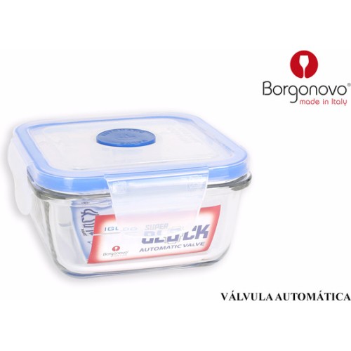 Square Hermetic Container 11cm with Valve Lid