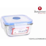 Hermético Cuadrado 11cm Con Tapa Válvula