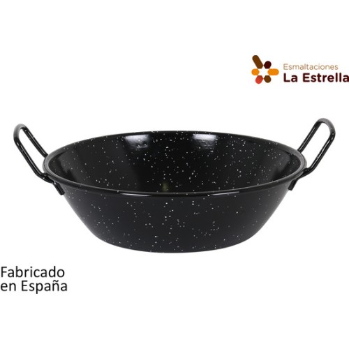 Paellera Honda Bordonada 28cm-4,3l Jaspeada