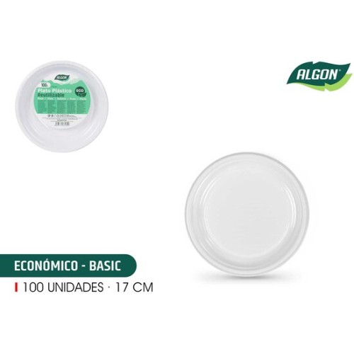 Set-100 Plato Red. Plast.eco. 17cm Algon