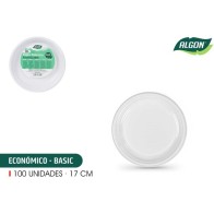Set-100 Plato Red. Plast.eco. 17cm Algon