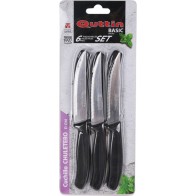 Set of 6 Serrated Steak Knives 11cm Basic
