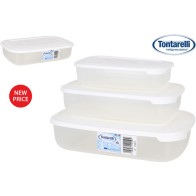 Set de 3 Fiambreras Rectangulares 1L/2L/3L