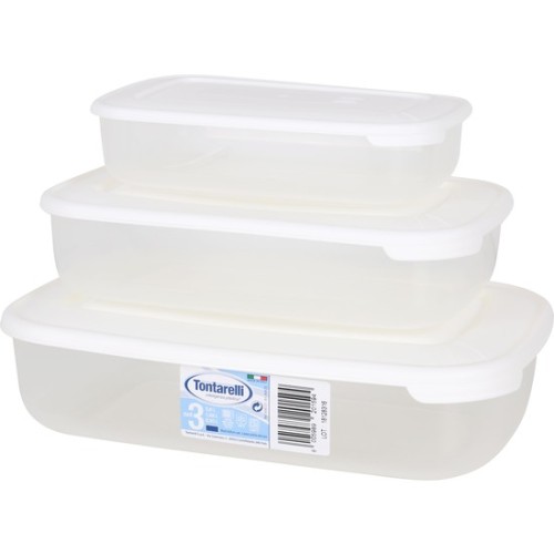 Set de 3 Fiambreras Rectangulares 1L/2L/3L