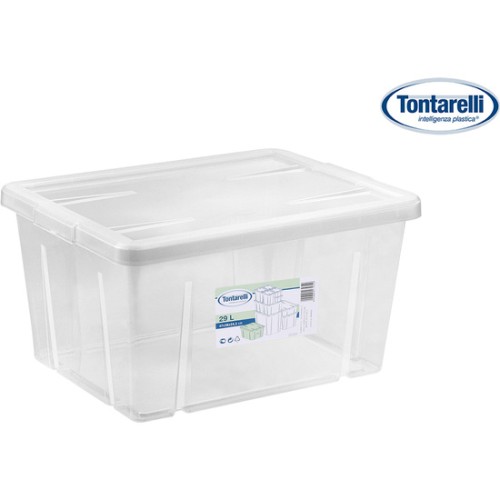 Transparent Storage Box 29L With Lid