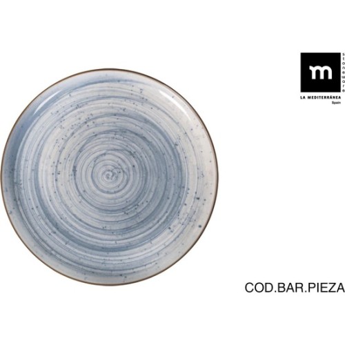 Round Serving Dish Ø27cm Swirl Nordic Ivory Gloss