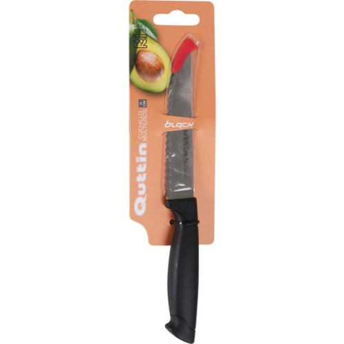 Multipurpose Serrated Knife 11cm Black