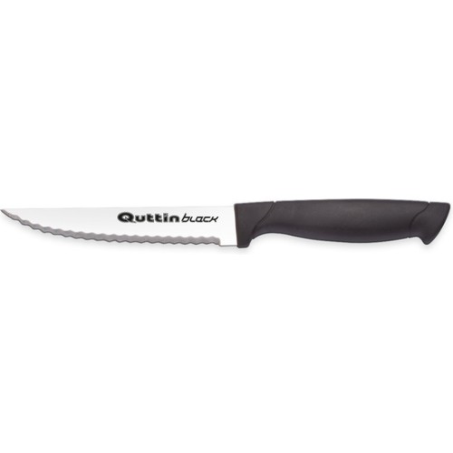 Multipurpose Serrated Knife 11cm Black