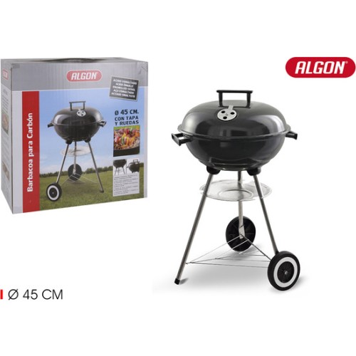 45cm Round Barbecue with Lid - Ideal for Grilling Enthusiasts