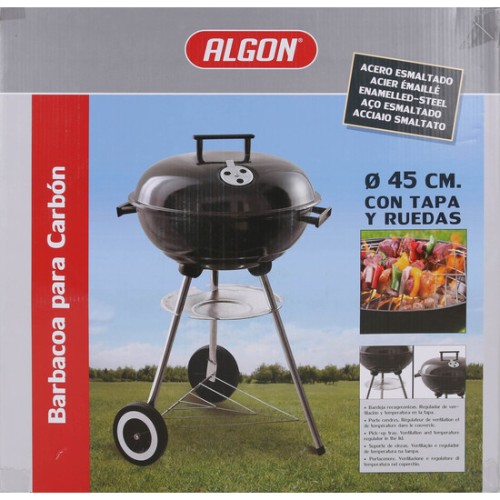 Barbacoa Redonda con Tapa 45cm - Ideal para Amantes de la Parrilla