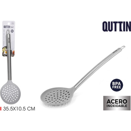 Espumadera Silicona Mango Acero Quttin