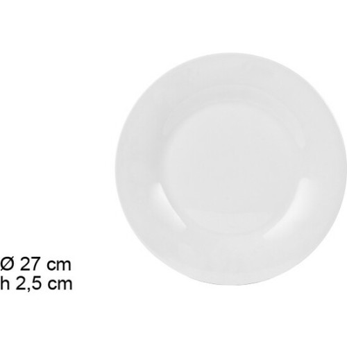Flat Round Plate 27cm for Home Use
