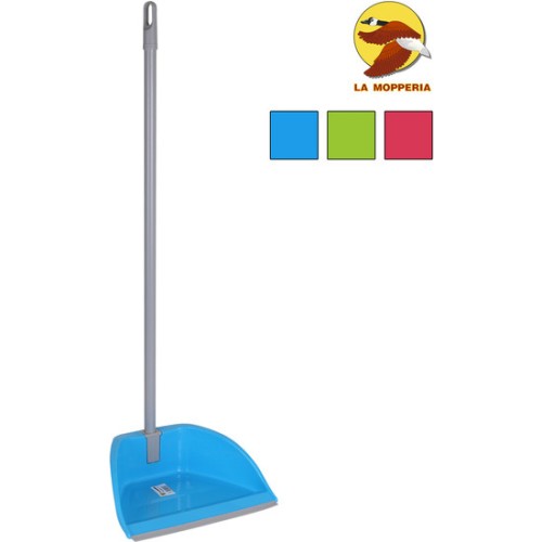 Foldable Metal Dustpan + Rubber + Pole