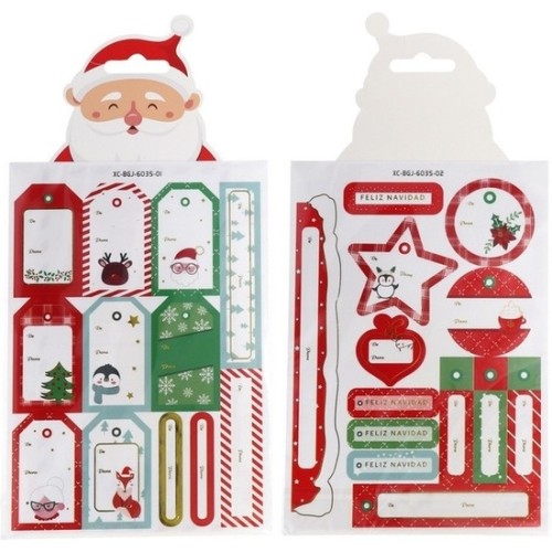 Set de 25 Adhesivos Mate de Navidad 20,7x14,5cm