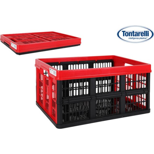 Foldable Storage Box 45l 53x37x27cm Red Voila