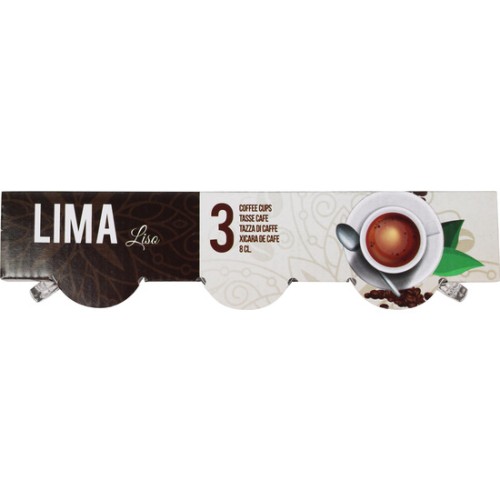 Set of 3 Smooth 8 Cl Coffee Cups