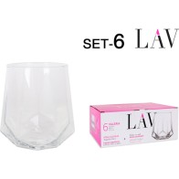 Set de 6 Vasos 400cc Valeria