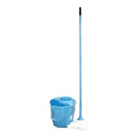 Cubo Azul de 12L con Fregona y Escurridor