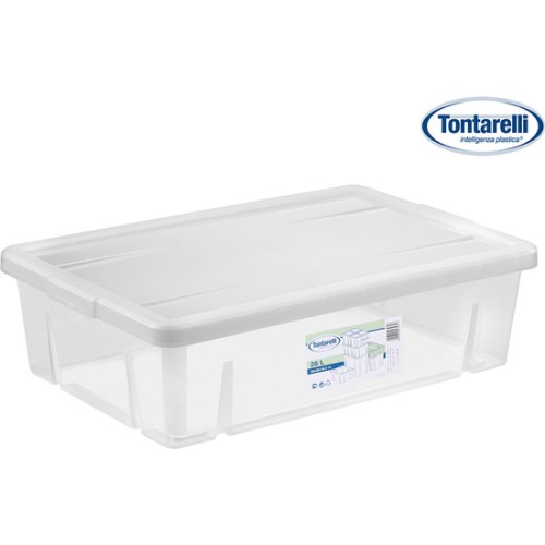 28L Transparent Storage Box with Lid