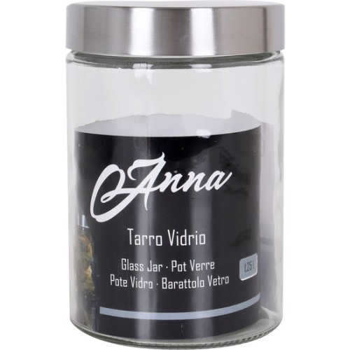 Glass Jar with Steel Lid 1.25L Anna