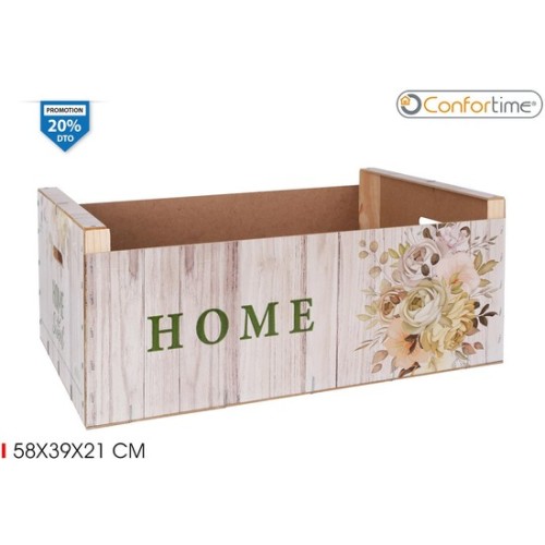 Shiny Wood Storage Box 58x39x21 Sweet H. Confortime