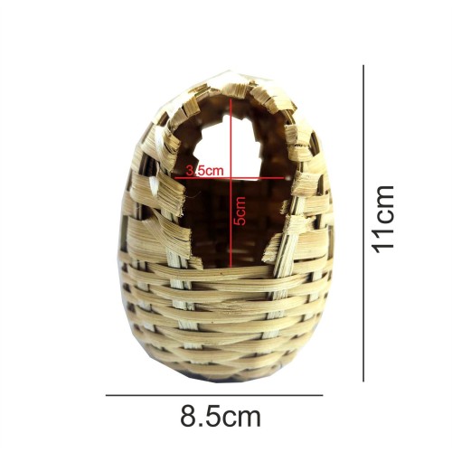 Nido Exotico de Bambu Pequeño 8.5x9x11cm para Aves