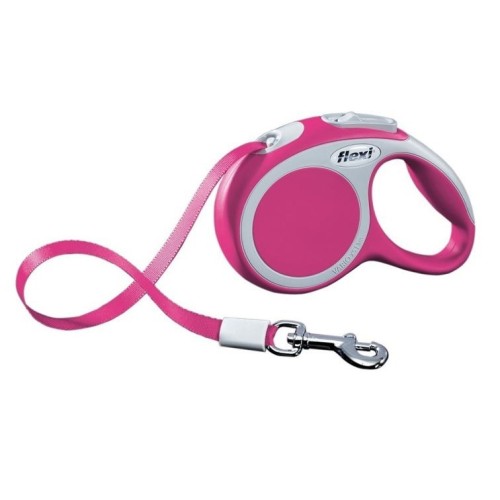 Flexi Vario Cordon 5 Mts Rosa Correa para Perros