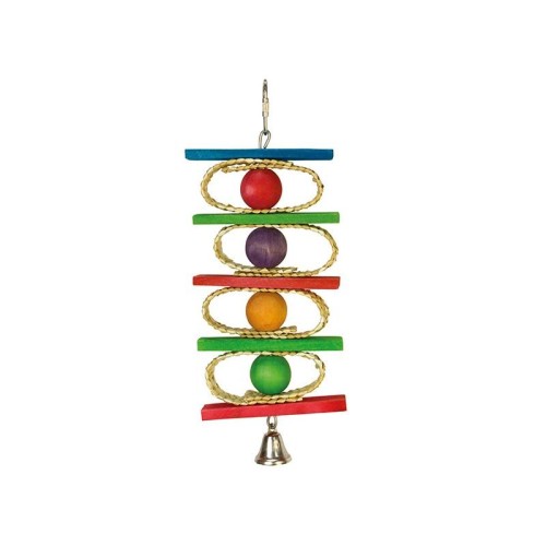 Aros Bolas de Colores y Campana para Aves - Estimulante y Seguro