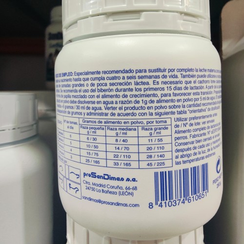 Leche San Dimas Para Perros 250 Gr.
