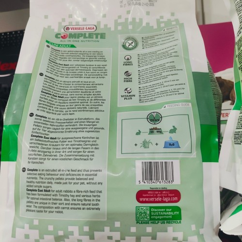 Conejo Complete 500 Gr - Nutrición Equilibrada