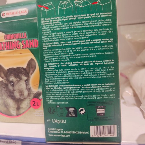 Arena Baño De Chinchillas 1.3 Kg Higiene Premium
