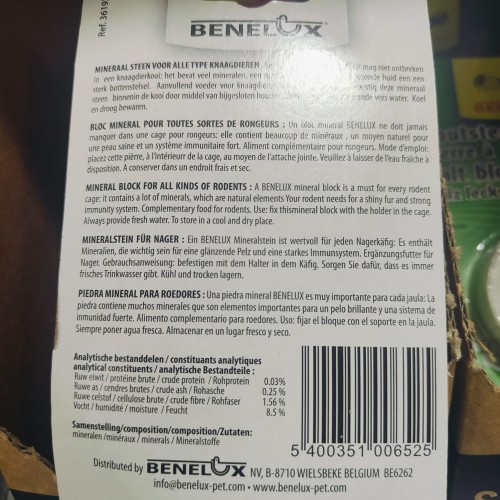 Bloque Mineral para Roedores Saludables