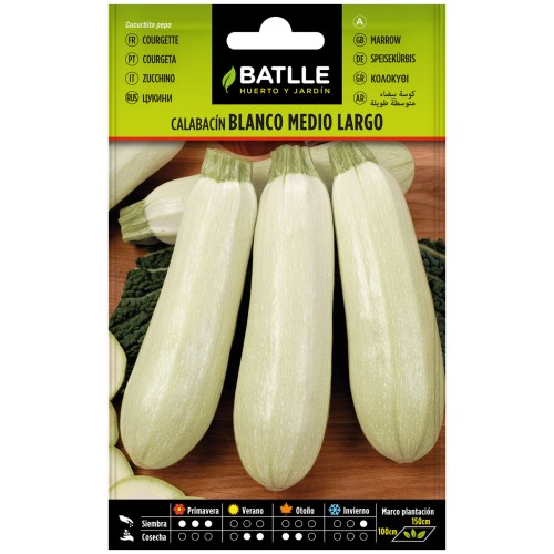 Calabacin Blanco Medio Largo Bolsa