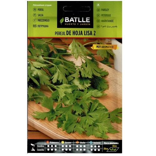 Perejil Hoja Lisa 2 Sobres Hierba Aromática