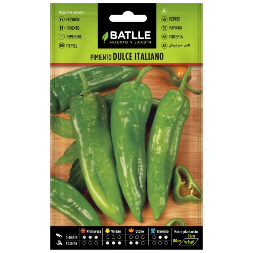 Sobre de Semillas de Pimiento Dulce Italiano para Cocinar