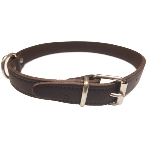 Collar de Cuero Cromo Flor 55x3cm