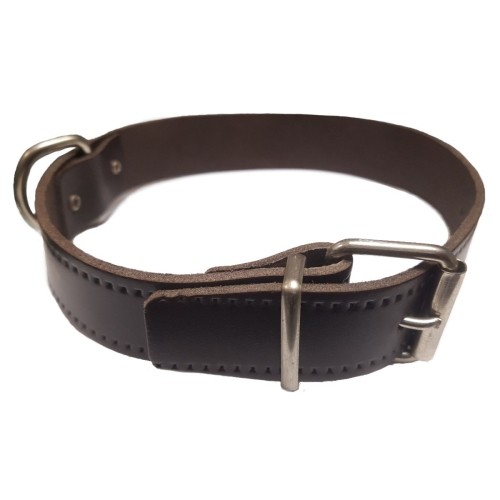 Collar de Cuero Cromo Flor 55x3cm