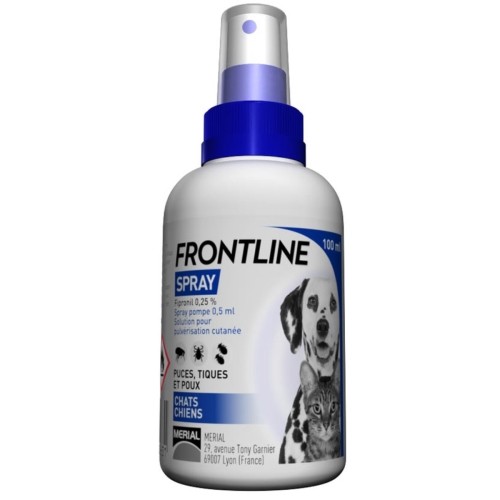 Front Line 100 Ml.spray para Control de Pulgas y Garrapatas