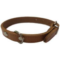 Collar de Cuero Liso Negro 55x2.5cm