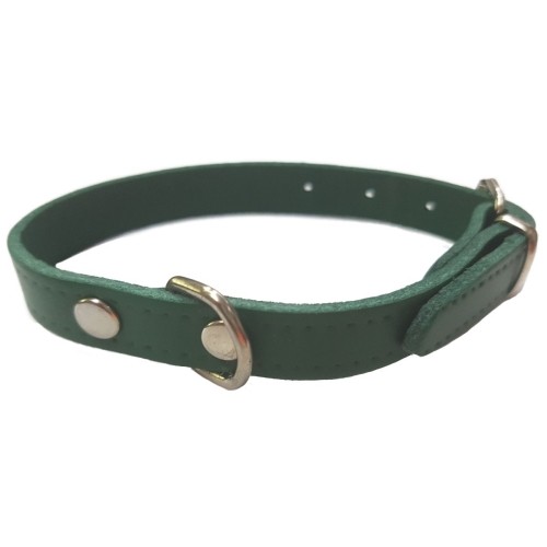 Collar de Cuero Liso Negro 55x2.5cm