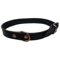 Collar de Cuero Liso Negro 55x2.5cm