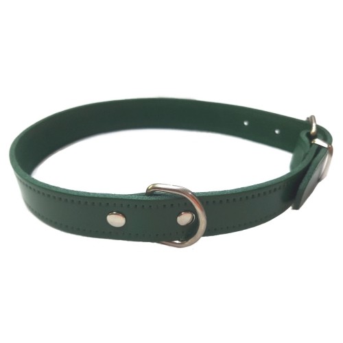 Collar de Cuero Liso Negro 55x2.5cm
