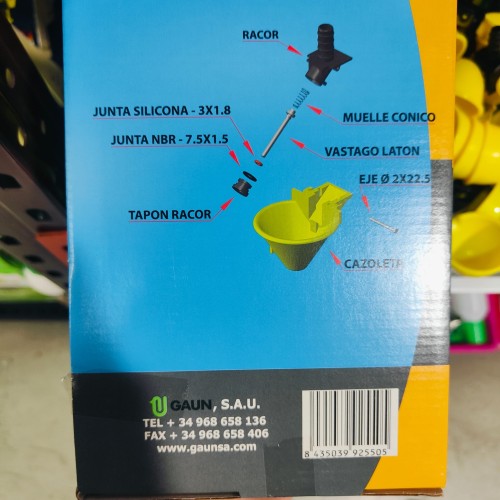 Cazoleta Gallinas Plastificada para Aves