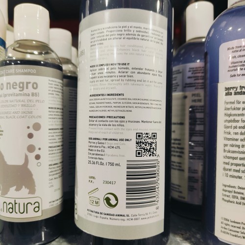 Champú Pelo Negro para Perros 250ml Petnatura
