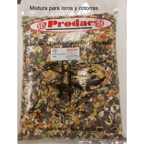 Loros Y Cotorras 3 Kg. Prodac